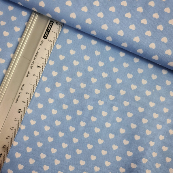 Baumwolle | bedruckt | Herzilein | blau