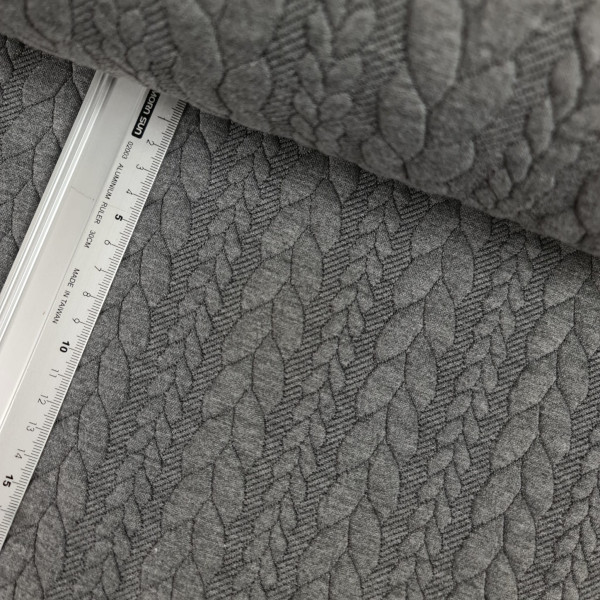 Quiltsweat | Zopfmuster | grau melange