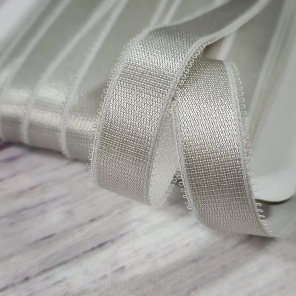 Gummiband | 13mm | silber/grau