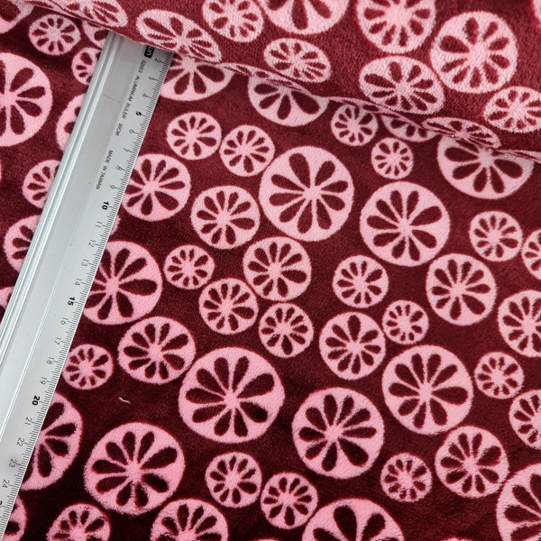 Wellnessfleece | Kreisblume | beere