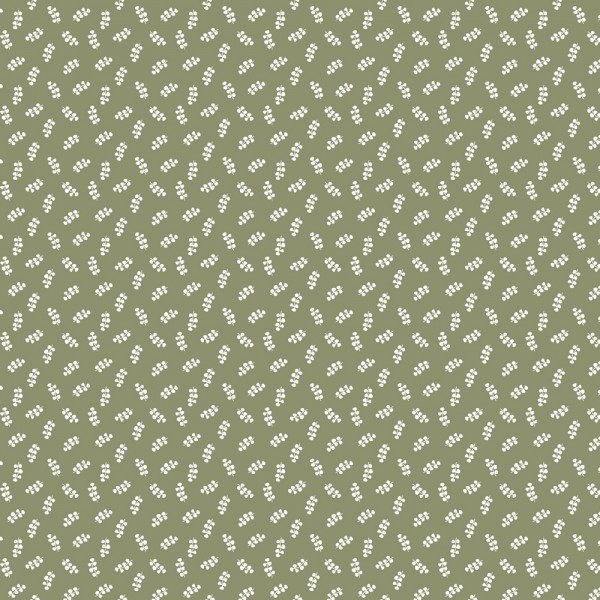 Baumwolle | bedruckt | mini LEAVES | vintage grün