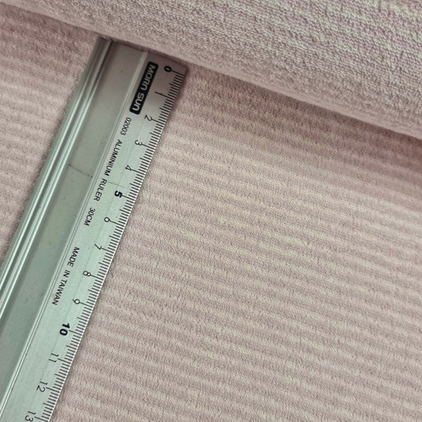 Bekleidungsfrotte | doubleface | feine Streifen | rosa/weiss