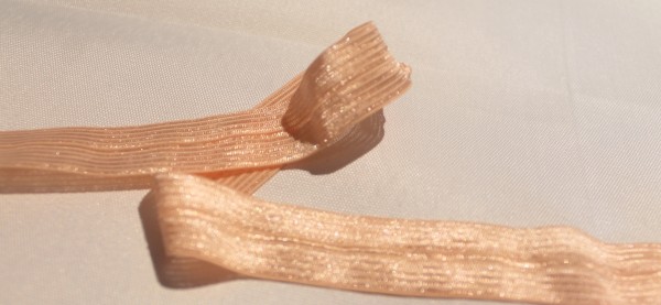 elastisches Einfassband | seidiger Glanz | 1,6 cm | powder