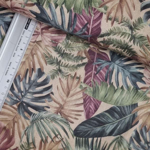 Canvas | Baumwolle | bedruckt | colorful leaves | natur