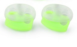 2 Kordelstopper | für 3mm Kordel | transparent/neon gelb | 2,5 x 2 cm