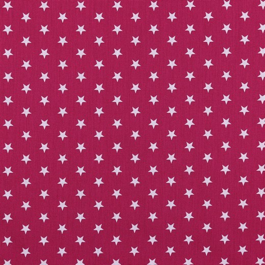 Baumwolle | bedruckt | 10mm Sterne | pink/weiss