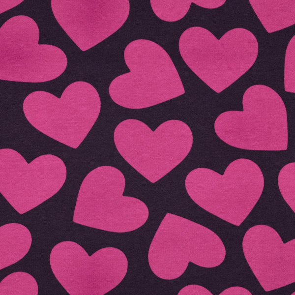 Soft Sweat | bedruckt | big HEARTS | violett auf lila