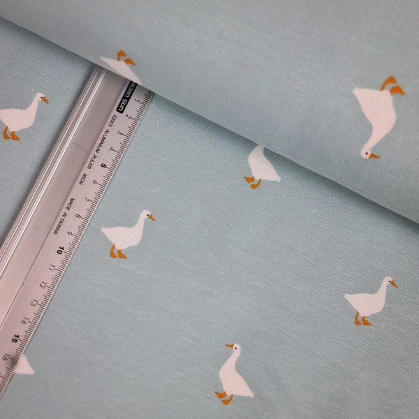 Jersey | bedruckt | Enten | dunkle Minze