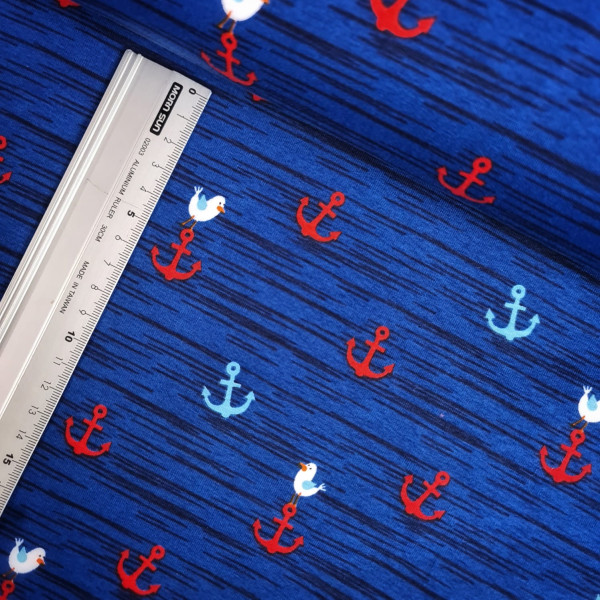 Jersey | bedruckt | Anker & Möwe | blau