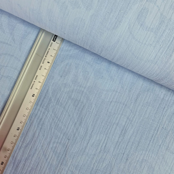 Musselin - Leinen | Ornamente | hellblau