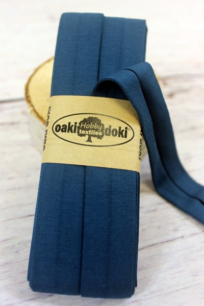 Bias Jersey Schrägband/Einfassband | 40 / 20mm | 3m | Nr. 212 | dunkelpetrol