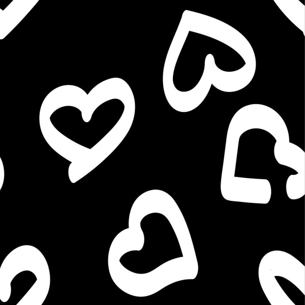 Jersey | bedruckt | HEARTS | schwarz