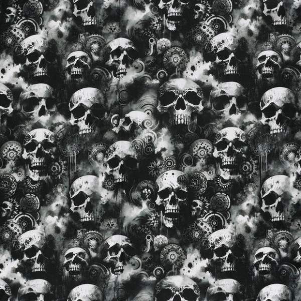Canvas | Baumwolle | bedruckt | SKULL | schwarz