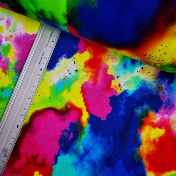 Sommersweat | French Terry | bedruckt | Farbexplosion | bunt