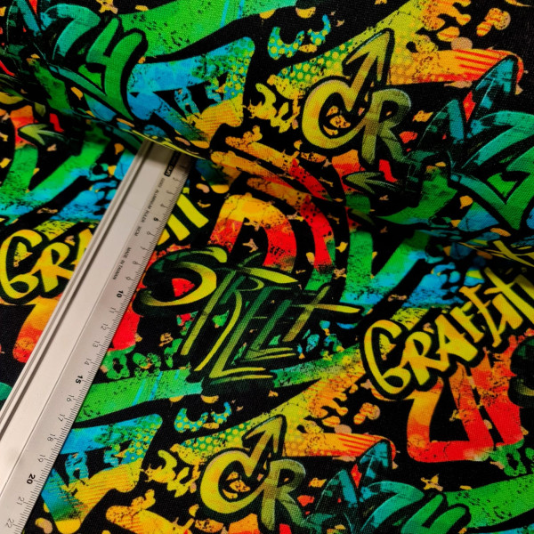 Alpenfleece | bedruckt | Graffiti art | bunt