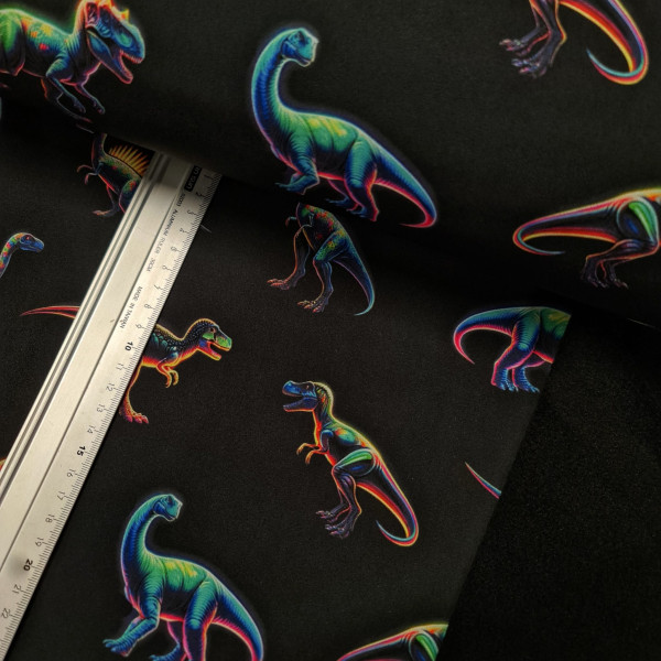 Softshell | bedruckt | Dino | schwarz