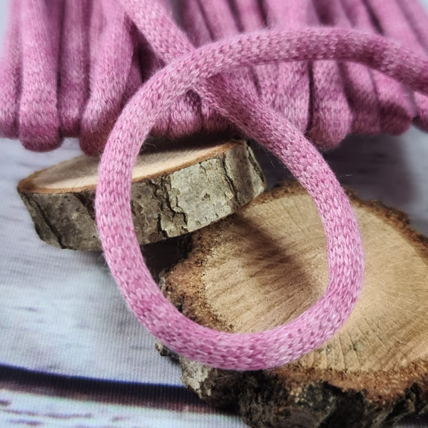 Kordel | gestrickt | weich | 6mm | melange beere