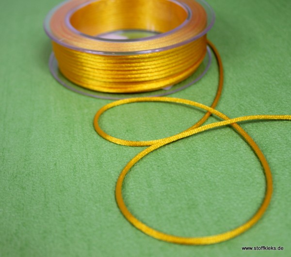 3m Satinband | Satinkordel | 3mm | gelb