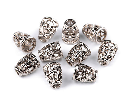 4 Kordelenden | für 5mm Kordel | Metall | chic | nickelsilber