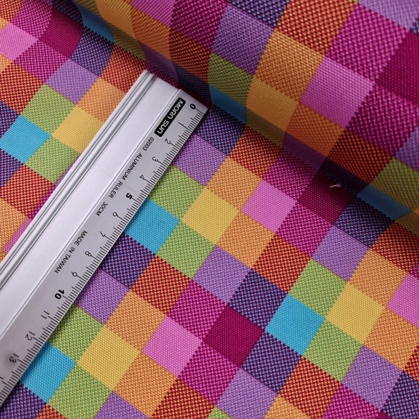 Outdoorstoff | bedruckt | squares | bunt