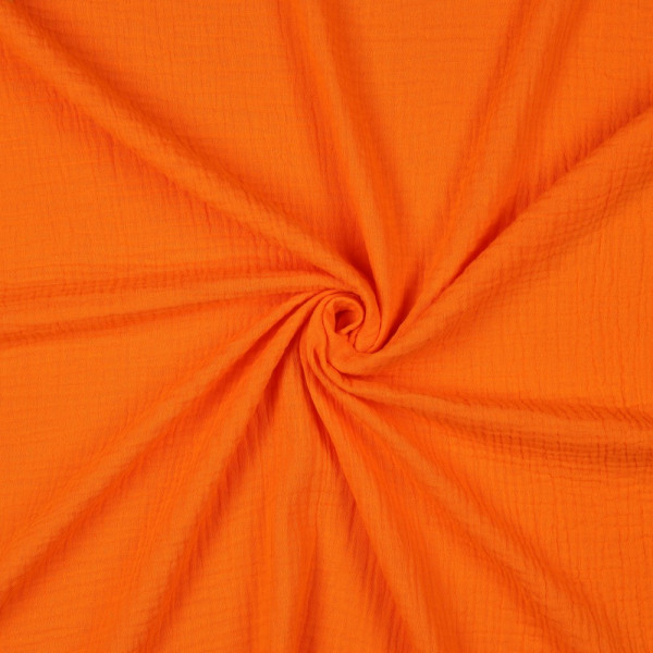 Baumwolle | double gauze/Musselin | Uni | neon orange