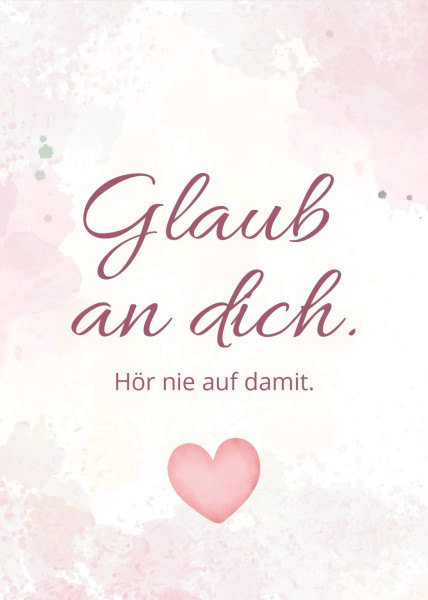 Postkarte "Glaub an Dich"