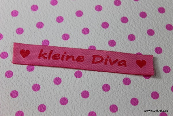 Applikation | Label | kleine Diva | rosa