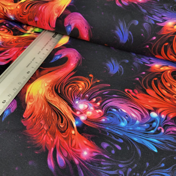 Jersey | bedruckt | fire swan | schwarz/bunt