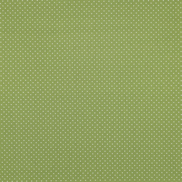 Baumwolle | bedruckt | 1mm Punkte | moosgrün/weiss