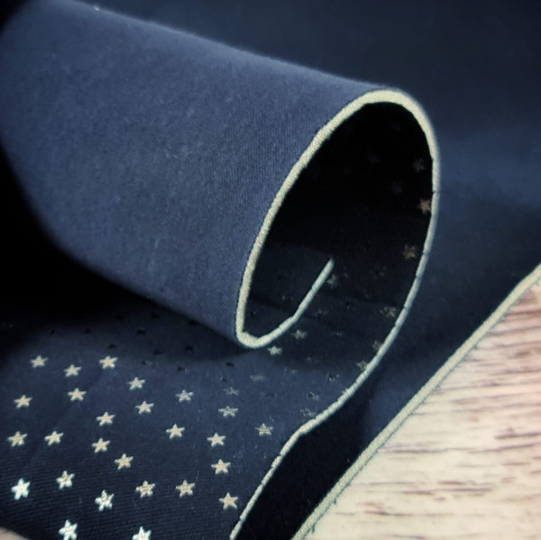 EcoBaFo | bedruckt | silberne Sternchen | dunkelblau