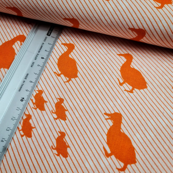 Baumwolle | bedruckt | Kokka Japan | Enten | weiß