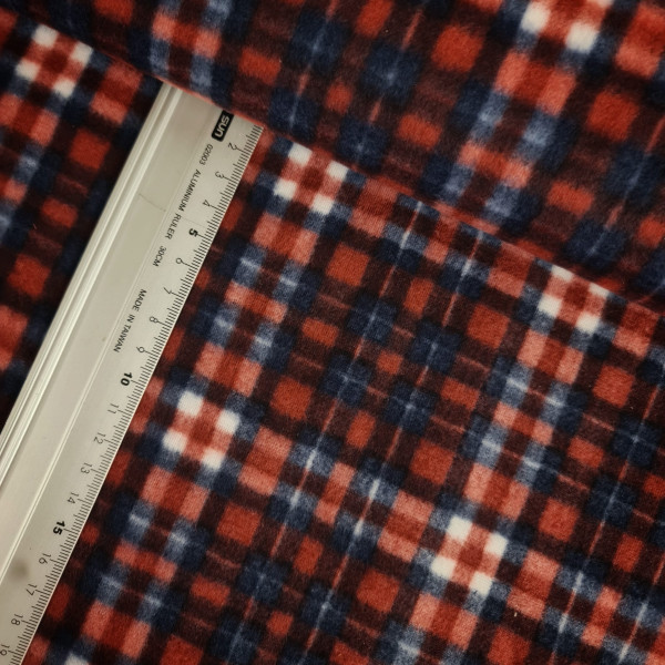 Flanellfleece | Karo | rost/blau