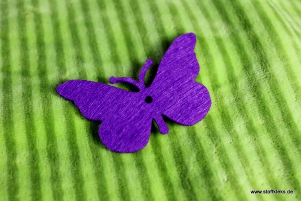 Filzapplikation | Schmetterling | lila