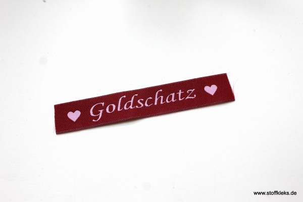 Applikation | Label | Goldschatz | Beere mit rosa | 1,5 cm