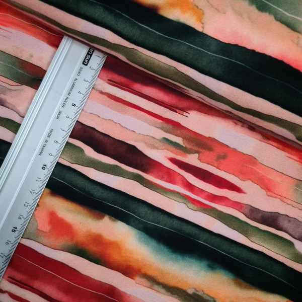 Sommersweat | French Terry | bedruckt | watercolor stripes | bunt