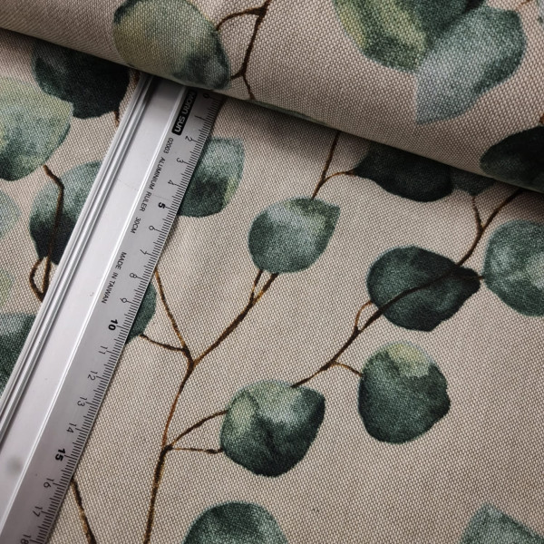 Canvas | Baumwolle | bedruckt | Eukalyptus | natur