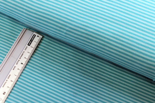 Jersey | bedruckt | Streifen | mint / helles mint