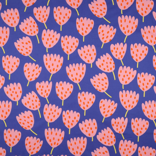 Baumwolle | bedruckt | Nerida Hansen | Tulips | kobalt