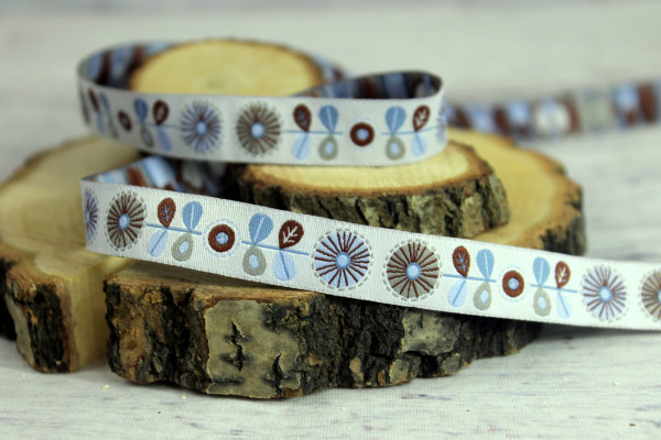 Webband | retro Blume | ecru