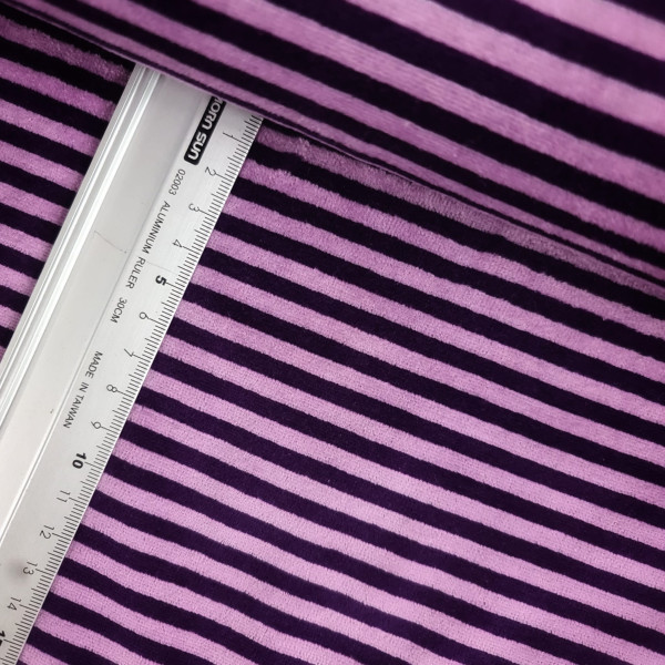 Nicky | bedruckt | Streifen | lila/dunkelblau