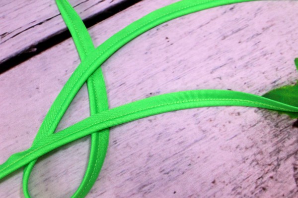 elastisches Paspelband | neon grün | 1cm