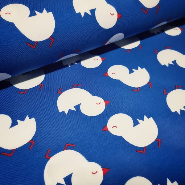 Jersey | bedruckt | Entchen | blau