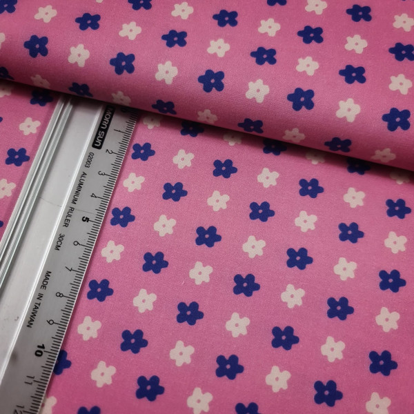 Baumwolle | bedruckt | Paintbrush Studio Fabrics | Blüten | dunkel rosa