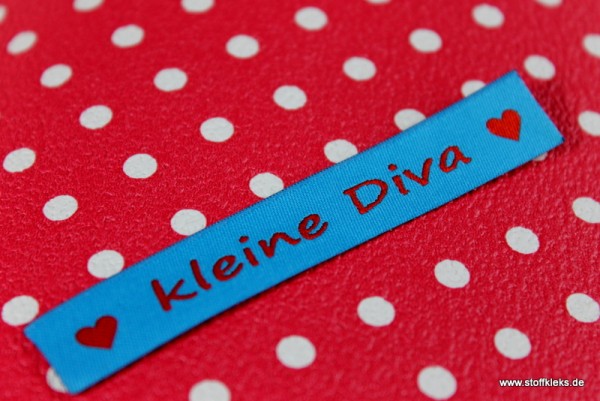 Applikation | Label | kleine Diva | blau