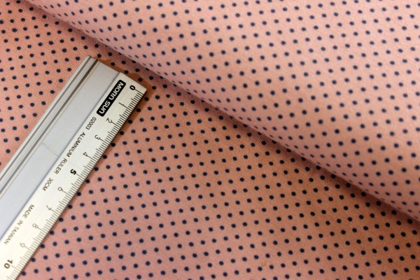 Jersey | bedruckt | 2mm Punkte | zartrosa / grau