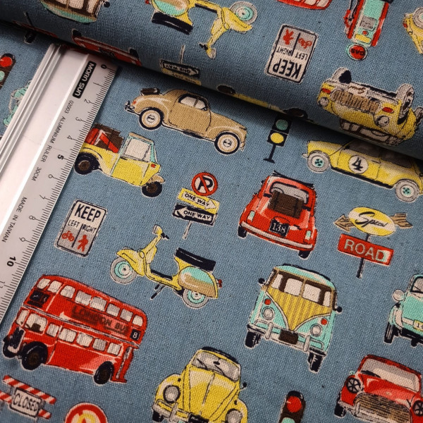 Baumwolle | bedruckt | Cosmo TeX Made in Japan | street | grau