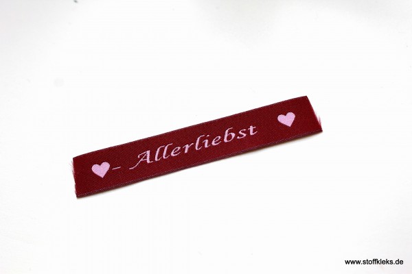 Applikation | Label | Allerliebst | Beere mit rosa | 1,5 cm