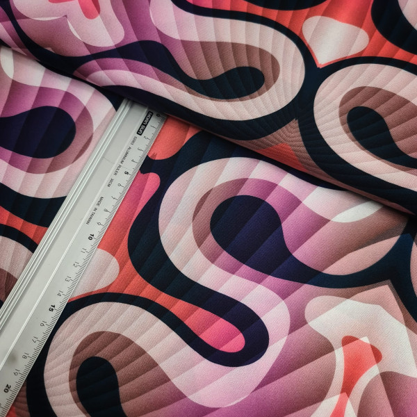 Viskose | bedruckt | Pleated look | bunt