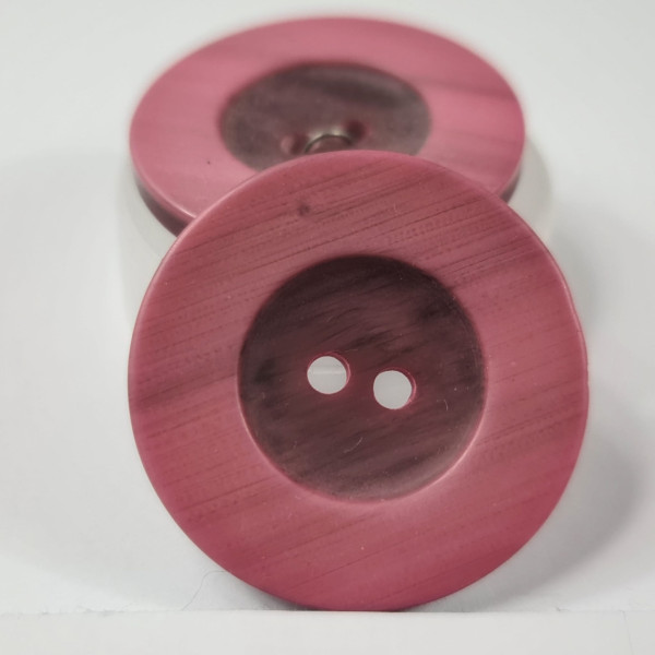 1 Knopf | Kunststoff | 2-Loch | ca. 3,4cm | Holzoptik | malve
