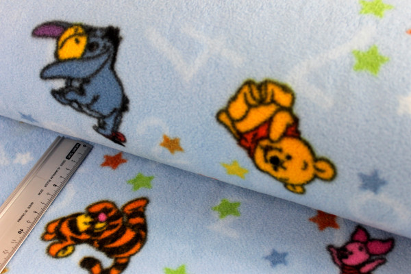 Wellnessfleece | bedruckt | Baby Pooh | hellblau